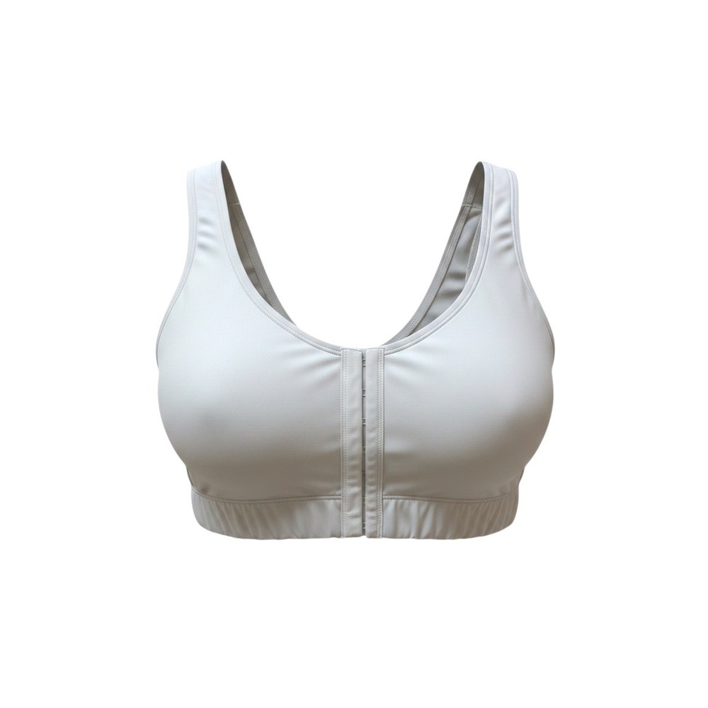 Masthead The ESTELLE Post Surgical Bra White Front Closure Adjustments Size M